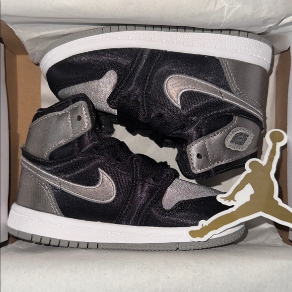 New Jordan 1 Retro High OG Satin Shadow(TD). Sz:6c. Original box - Picture 2 of 7